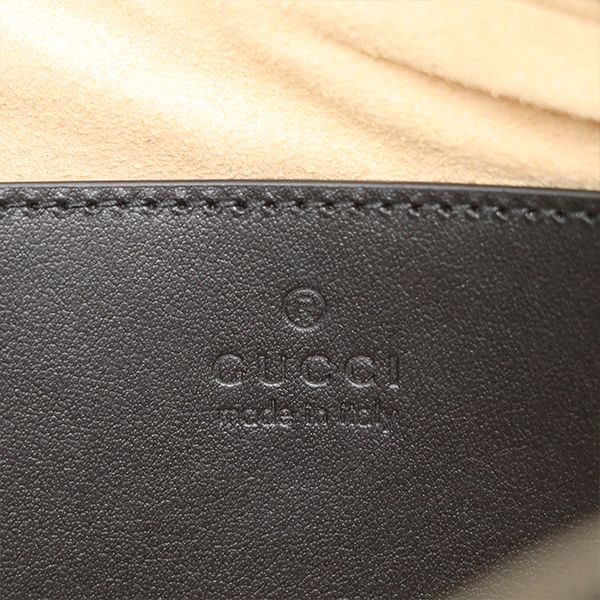 Gucci Black Leather GG Marmont One Shoulder Bag 739166 Women's 400000180100