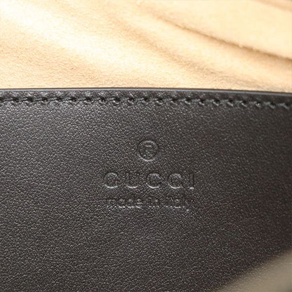 Gucci Black Leather GG Marmont One Shoulder Bag 739166 Women's 400000180100