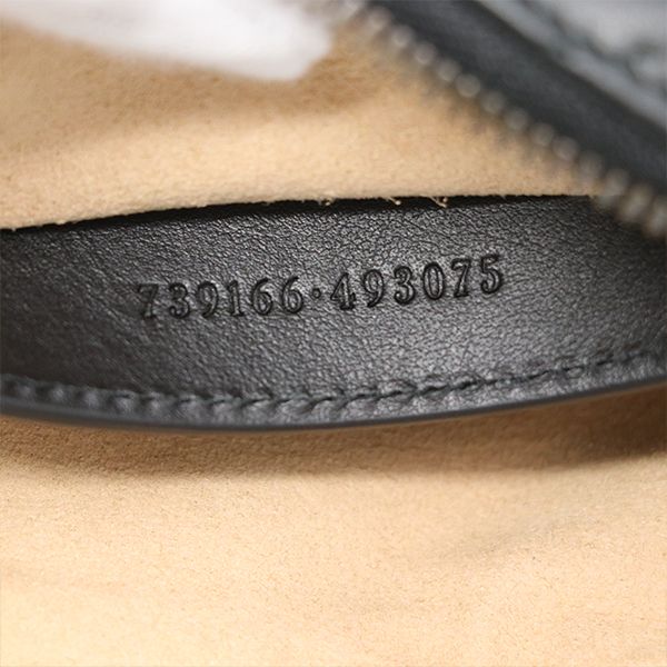 Gucci Black Leather GG Marmont One Shoulder Bag 739166 Women's 400000180100