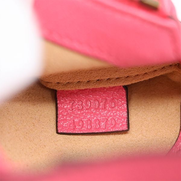 Gucci Pink Leather Aphrodite GG Marmont 739076 Shoulder Bag Women 400000180