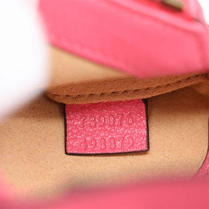 Gucci Pink Leather Aphrodite GG Marmont 739076 Shoulder Bag Women 400000180