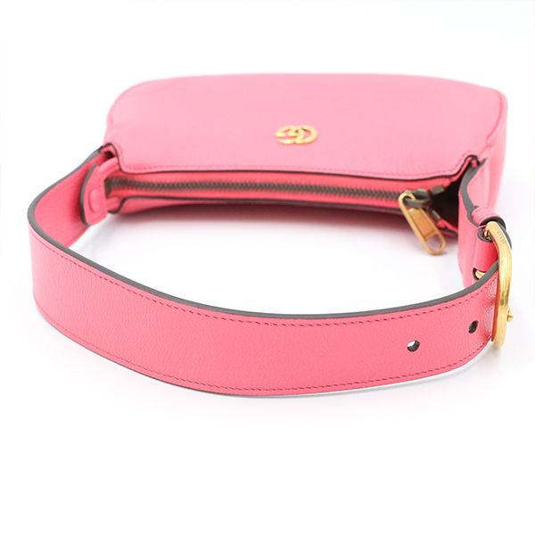 Gucci Pink Leather Aphrodite GG Marmont 739076 Shoulder Bag Women 400000180