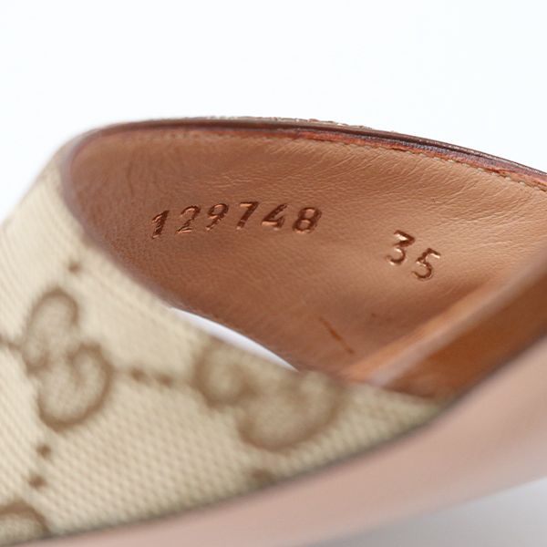 Gucci Mules Bamboo GG Canvas Size 35c Storage Bag Women's 4000009801700263