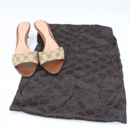 Gucci Mules Bamboo GG Canvas Size 35c Storage Bag Women's 4000009801700263