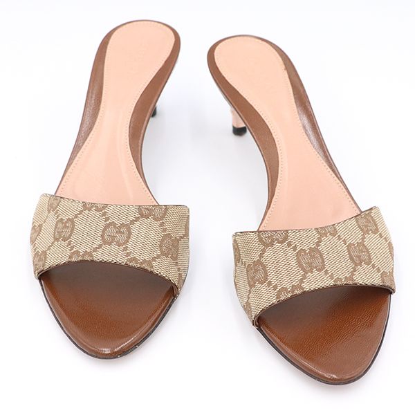 Gucci Mules Bamboo GG Canvas Size 35c Storage Bag Women's 4000009801700263