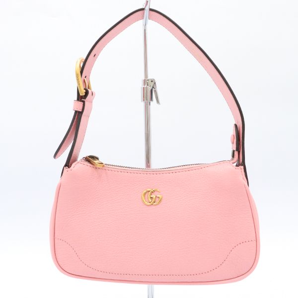 Gucci Baby Pink Leather Aphrodite GG Marmont 739076 Shoulder Bag 4000001801