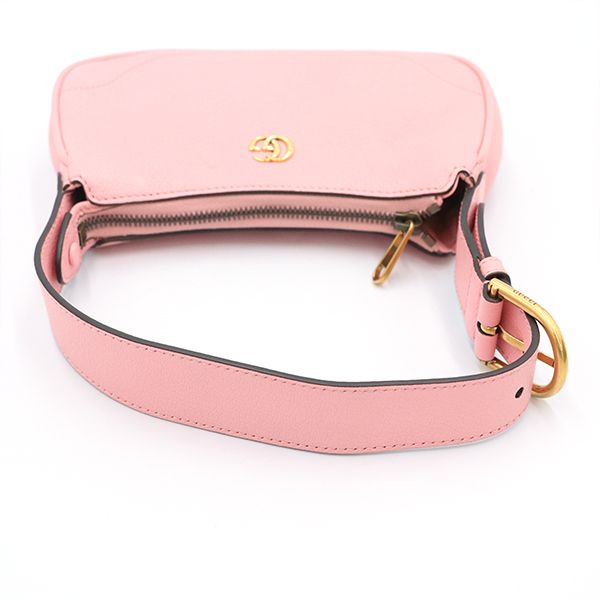 Gucci Baby Pink Leather Aphrodite GG Marmont 739076 Shoulder Bag 4000001801