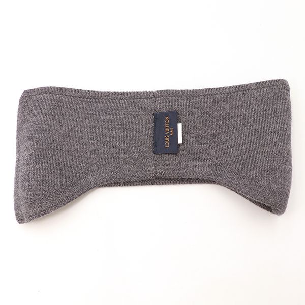 Louis Vuitton Ear Warmer M77109 Wool Black Gray Ear Warmers 400001080090023