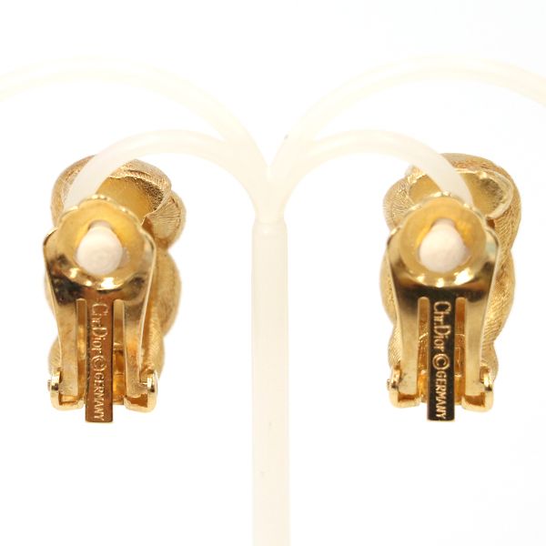 Christian Dior Vintage Necklace Earring Set Gold 4000060800900932