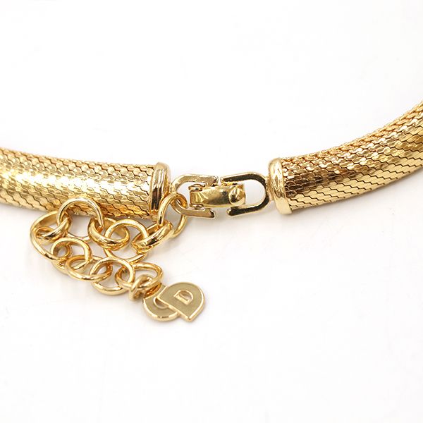 Christian Dior Vintage Necklace Earring Set Gold 4000060800900932