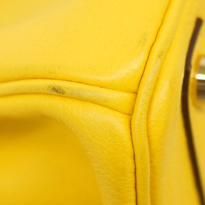 Hermes Handbag Birkin 25 Taurillon Novillon Novillo Jeanne Naples Gold Hardware