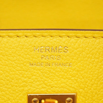Hermes Handbag Birkin 25 Taurillon Novillon Novillo Jeanne Naples Gold Hardware