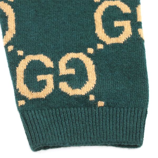 Gucci GG Jacquard Wool Knit Sweater 692900 100% Wool Size XS Men's