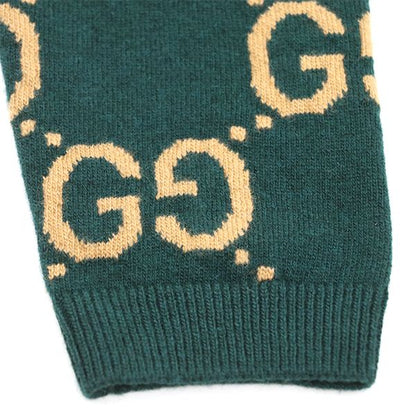Gucci GG Jacquard Wool Knit Sweater 692900 100% Wool Size XS Men's