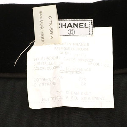 Chanel Tight Skirt C-Tk-5914 Cotton Black Size 34 Ladies 4000065801101430
