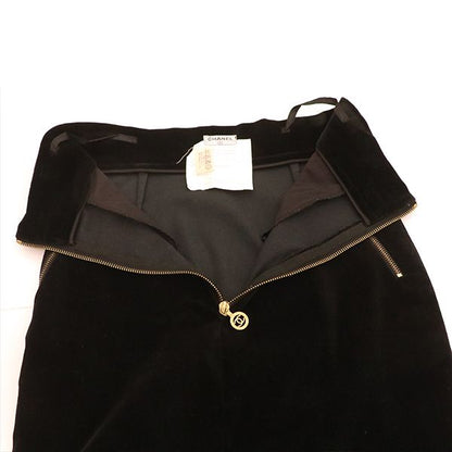 Chanel Tight Skirt C-Tk-5914 Cotton Black Size 34 Ladies 4000065801101430