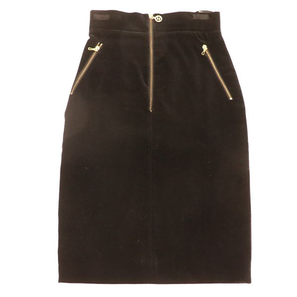 Chanel Tight Skirt C-Tk-5914 Cotton Black Size 34 Ladies 4000065801101430