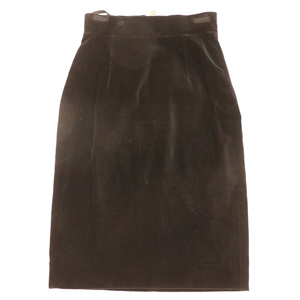 Chanel Tight Skirt C-Tk-5914 Cotton Black Size 34 Ladies 4000065801101430