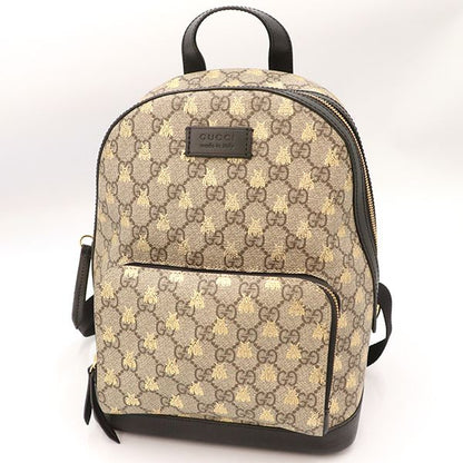 Gucci GG Supreme Bee Pvcleather 427042 Backpack Bag Women 4000001801703435