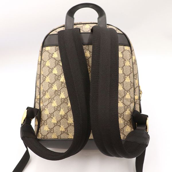 Gucci GG Supreme Bee Pvcleather 427042 Backpack Bag Women 4000001801703435