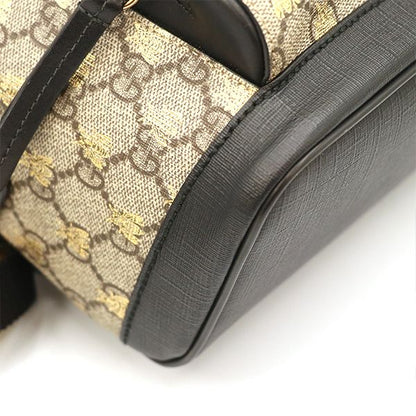 Gucci GG Supreme Bee Pvcleather 427042 Backpack Bag Women 4000001801703435