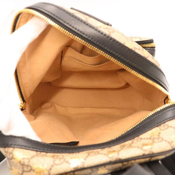 Gucci GG Supreme Bee Pvcleather 427042 Backpack Bag Women 4000001801703435