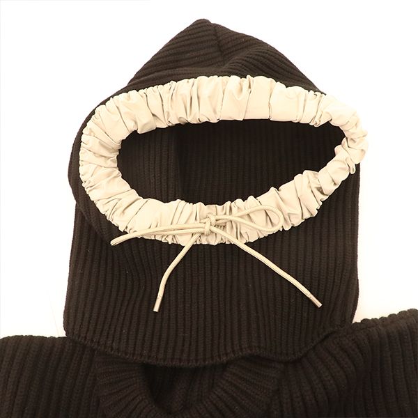 Louis Vuitton Hooded Sleeveless Knit Vest Flkw83 Wool Cashmere and Others Black