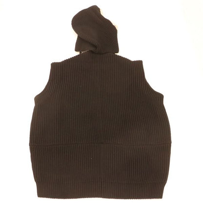 Louis Vuitton Hooded Sleeveless Knit Vest Flkw83 Wool Cashmere and Others Black