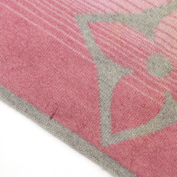 Louis Vuitton Monogram Sunset Echarpe Scarf M73053 Wool Etc Gray Pink