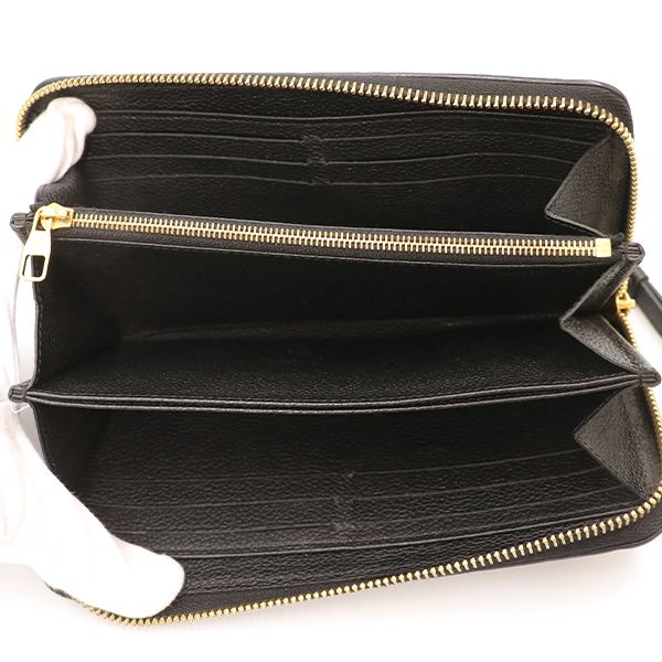 Louis Vuitton Monogram Black Zippy Wallet M61864 Long Wallet Women