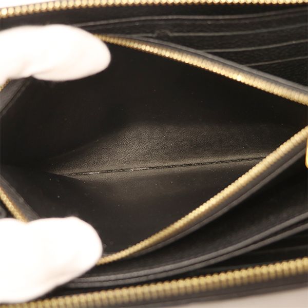 Louis Vuitton Monogram Black Zippy Wallet M61864 Long Wallet Women