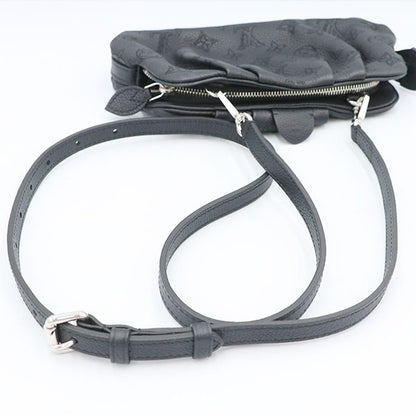 Louis Vuitton Noir Black Mahina Leather Mahina Scala Mini M80093 Shoulder Bag