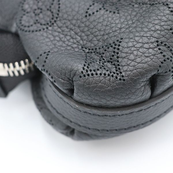 Louis Vuitton Noir Black Mahina Leather Mahina Scala Mini M80093 Shoulder Bag