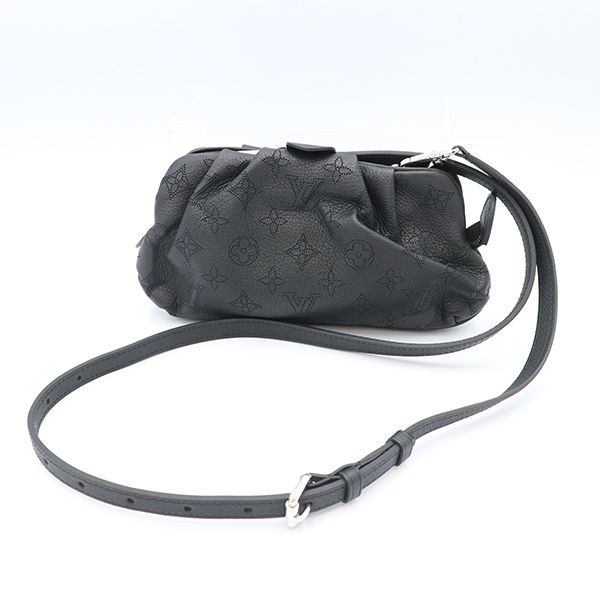 Louis Vuitton Noir Black Mahina Leather Mahina Scala Mini M80093 Shoulder Bag