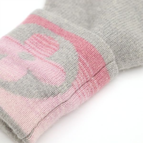 Louis Vuitton Monogram Sunset Gloves M73049 Gloves Wool Etc Gray Pink