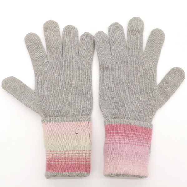 Louis Vuitton Monogram Sunset Gloves M73049 Gloves Wool Etc Gray Pink