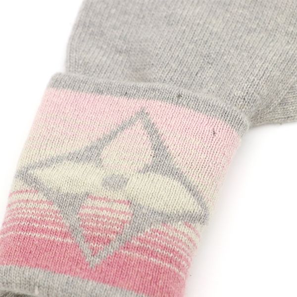 Louis Vuitton Monogram Sunset Gloves M73049 Gloves Wool Etc Gray Pink