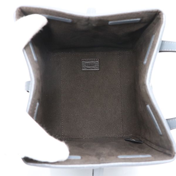 Fendi Blue Grey Leather Origami Mini Shoulder Bag 8bs083 Women 400000180090