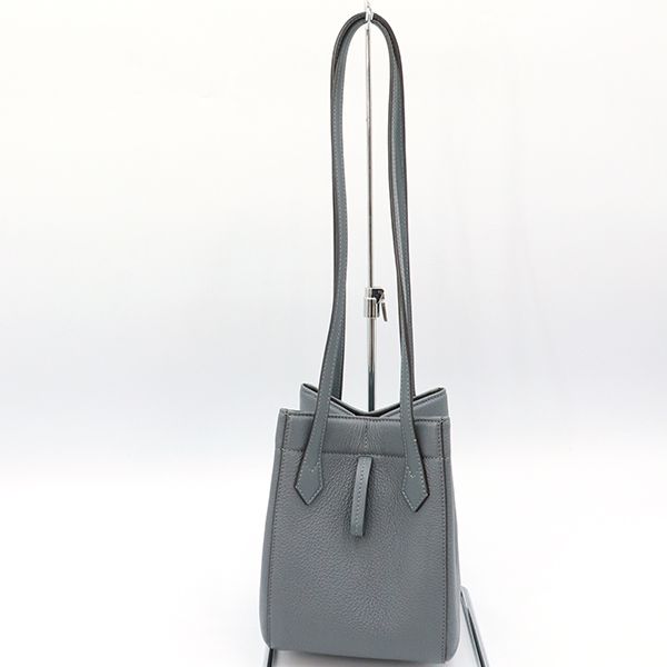 Fendi Blue Grey Leather Origami Mini Shoulder Bag 8bs083 Women 400000180090