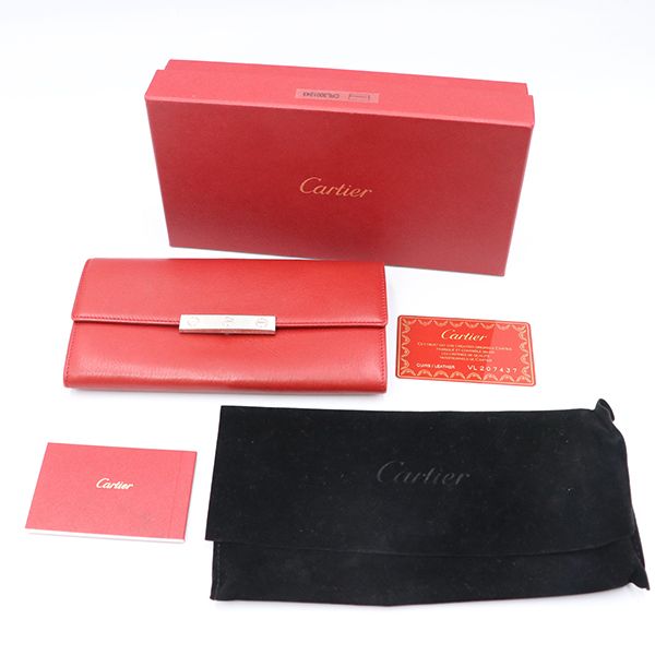 Cartier Bordeaux Leather Love Collection Long Wallet for Women 400001480170