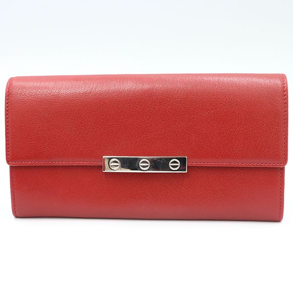 Cartier Bordeaux Leather Love Collection Long Wallet for Women 400001480170