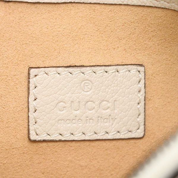 Gucci White Leather Aphrodite GG Marmont 739076 Shoulder Bag Women