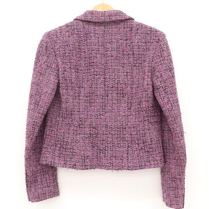 Chanel Tweed Jacket Silk Lined Pinkish Size 38 4000065800905448