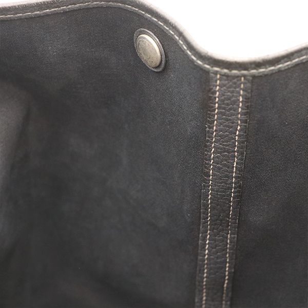 Hermes Black Canvas Scuff Zipper Garden Party PM Tote Bag Unisex 4000001801