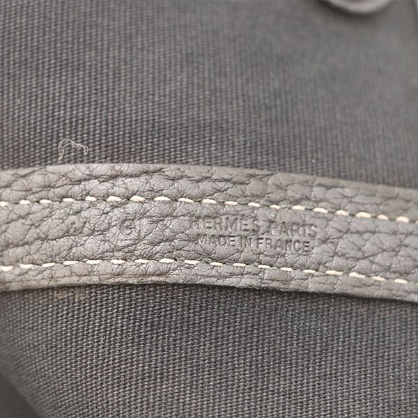 Hermes Black Canvas Scuff Zipper Garden Party PM Tote Bag Unisex 4000001801