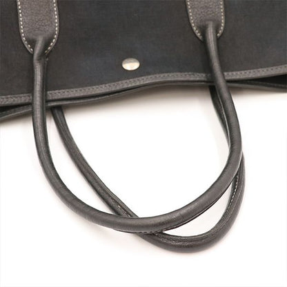 Hermes Black Canvas Scuff Zipper Garden Party PM Tote Bag Unisex 4000001801