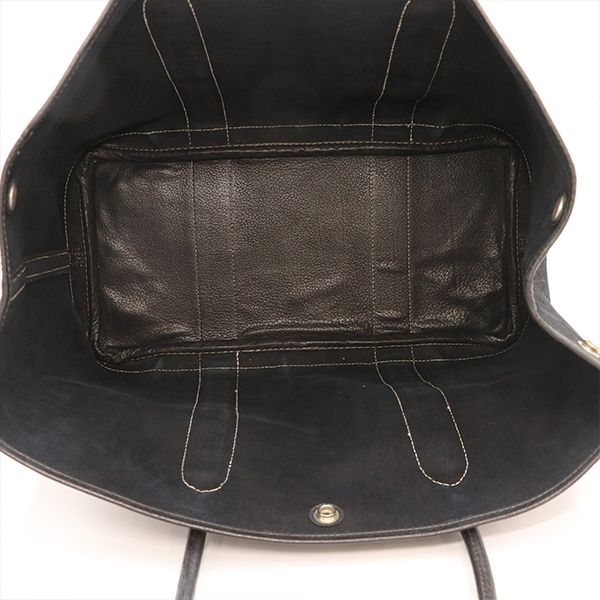 Hermes Black Canvas Scuff Zipper Garden Party PM Tote Bag Unisex 4000001801