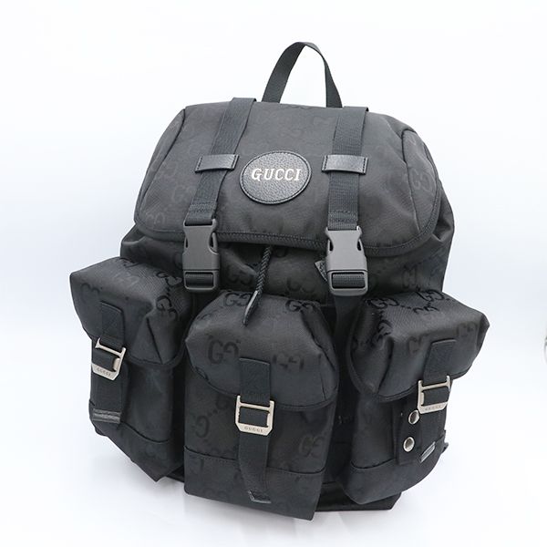Gucci GG Pattern Black Nylon Rucksack Backpack 626160 520981 Unisex