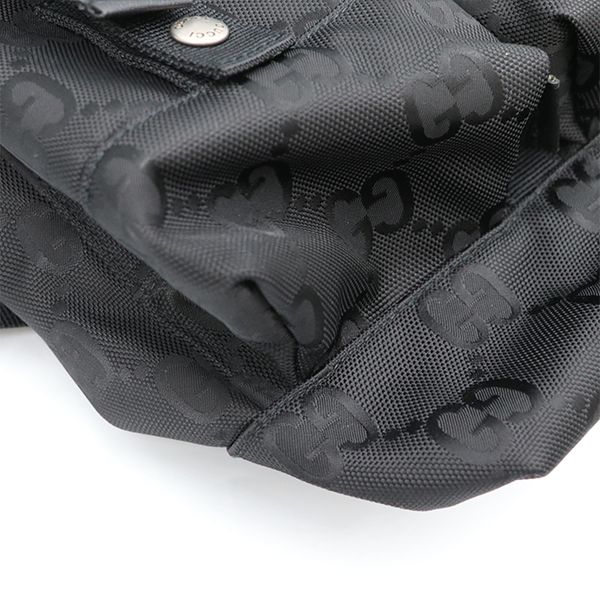 Gucci GG Pattern Black Nylon Rucksack Backpack 626160 520981 Unisex