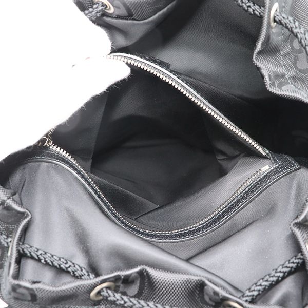 Gucci GG Pattern Black Nylon Rucksack Backpack 626160 520981 Unisex